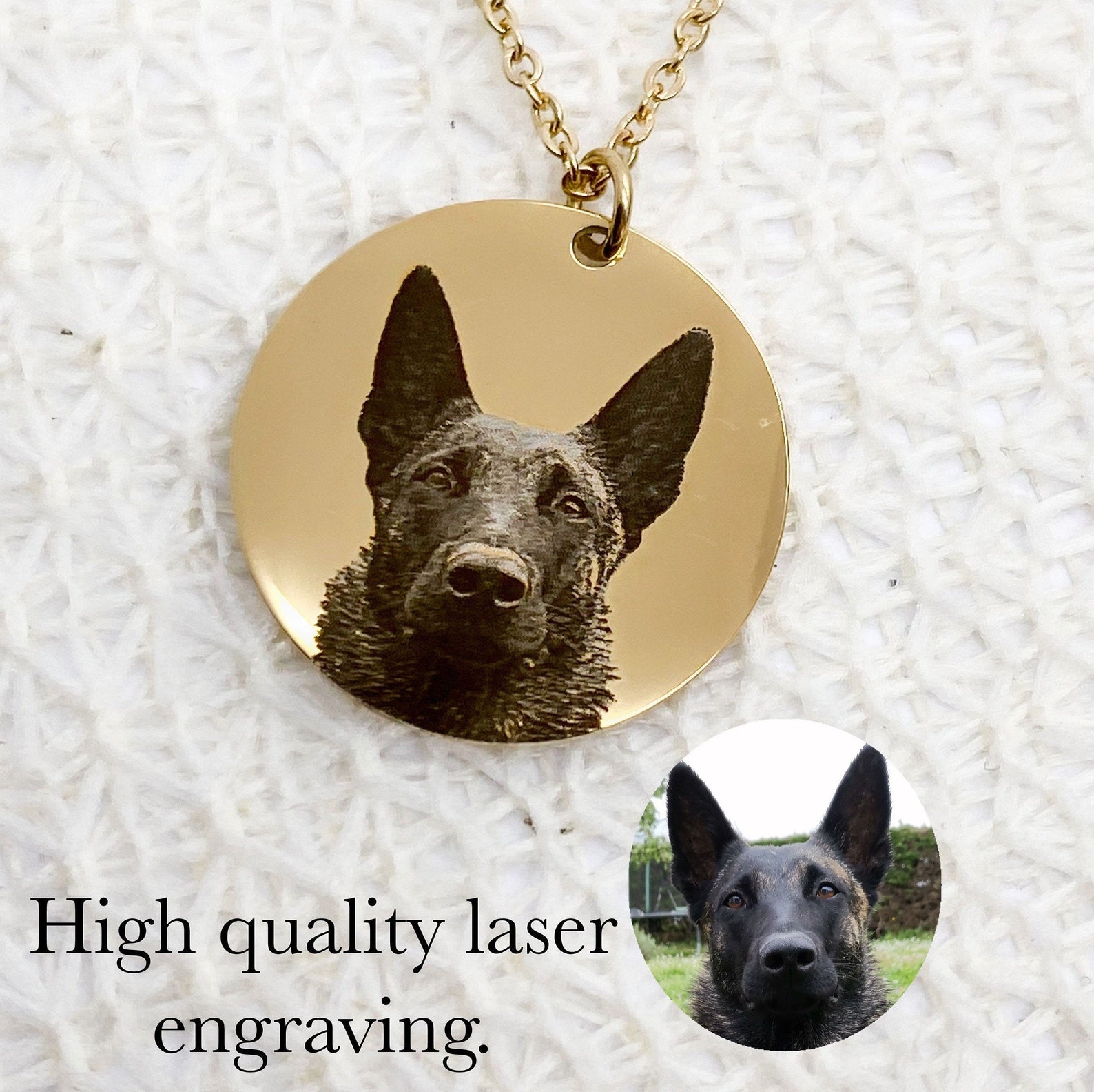Pet Portrait Necklace Pet Memorial Jewelry Custom Dog Etsy