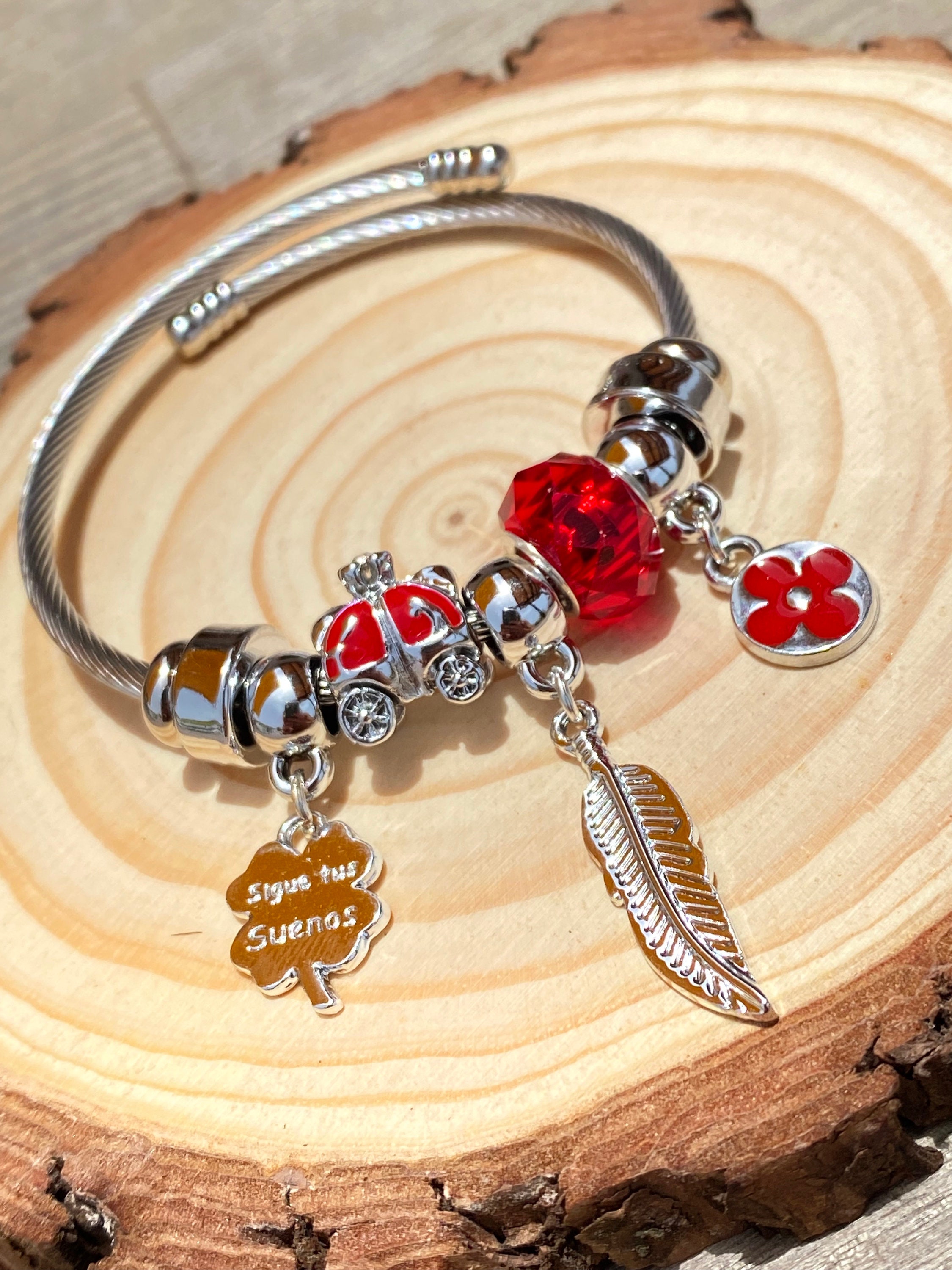 Pulsera de trébol pulsera de encanto de plata pulsera de la Etsy