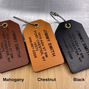 Personalized Premium Leather Luggage Tags: Perfect for Personalization, Travel, and Identifying Bags, Backpacks, and Luggage. image 2