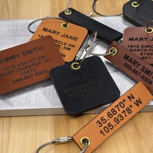 Personalized Premium Leather Luggage Tags: Perfect for Personalization, Travel, and Identifying Bags, Backpacks, and Luggage. image 7