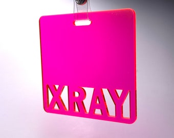 Acrylic Hot Pink Marker Parker - Xray Marker Holder - Acrylic Badge - Radiology Marker Parker - Xray Holder  Xray Marker Badge - Badge Buddy