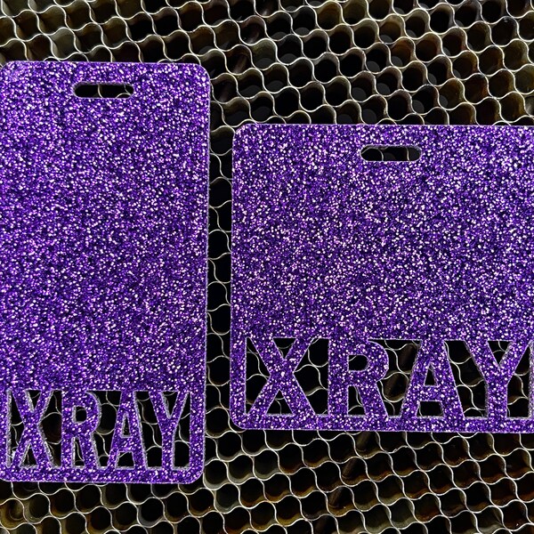 Acrylic Marker Parker - Xray Marker Holder - Acrylic ID Badge - Radiology Marker Parker - Xray Holder  Xray Marker Badge  Badge Buddy Purple