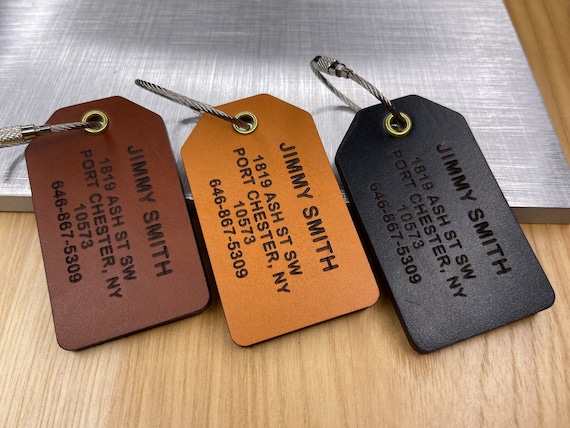 Personalized Leather Luggage Tag