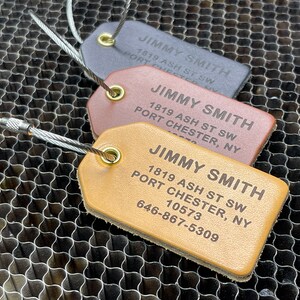 Personalized Premium Leather Luggage Tags: Perfect for Personalization, Travel, and Identifying Bags, Backpacks, and Luggage. image 10