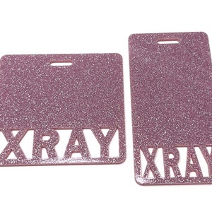 Acrylic Glitter Marker Parker - Xray Marker Holder - Acrylic Badge - Radiology Marker Parker - Xray Holder - Xray Marker Badge - Badge Buddy