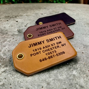 Personalized Premium Leather Luggage Tags: Perfect for Personalization, Travel, and Identifying Bags, Backpacks, and Luggage. image 8