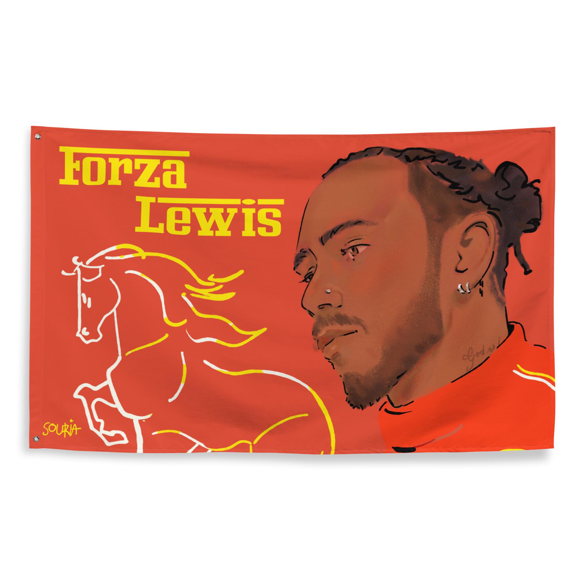Flag Lewis Hamilton Ferrari