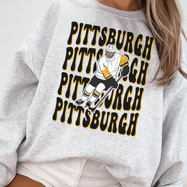 Retro Pittsburgh Penguin Sweatshirt  T-Shirt, Penguins Sweater, Penguins TShirt, Hockey Fan, Vintage Pittsburgh Ice Hockey, Pittsburgh 1967