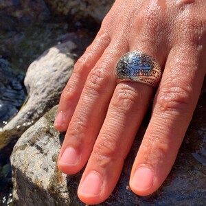 Bague argent massif 925 Bague argent large Bague anneau large en argent Sterling silver ring Anillo plata de ley Anneau argent massif image 2