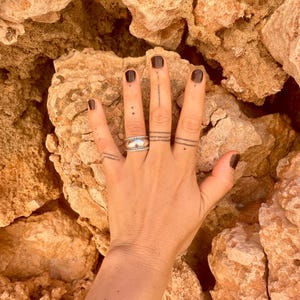 Antiqued 925 Sterling Silver Chiseled Ring - Unisex Sterling Silver Ring