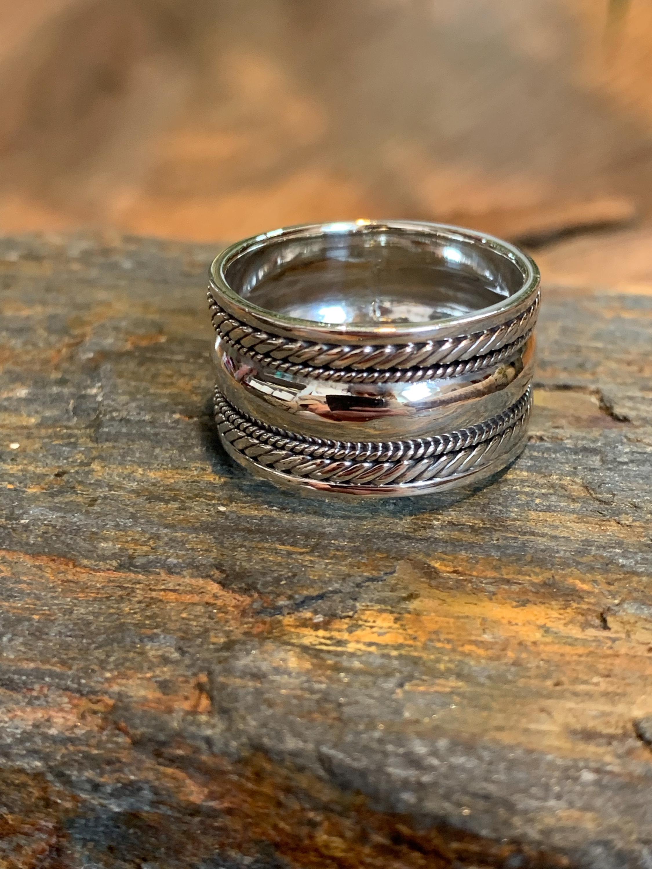 Bague Femme En Argent Massif Avec Cristal Taillé - Taille 62, Design Moderniste, Occasion