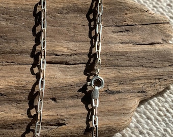 925 Sterling Silver Chain, Curb Link, Men's Necklace, Choker - Valentine's Day Gift for Him and Her, Long Chain