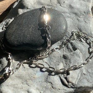 925 solid silver chain - 925 silver cable chain - Sterling silver cable chain - Cadena plata de ley 925