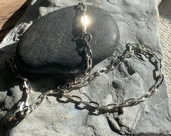 925 solid silver chain - 925 silver cable chain - Sterling silver cable chain - Cadena plata de ley 925
