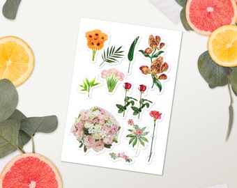 Flowers sticker sheet