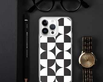 Retro black and white Clear Case for iPhone®