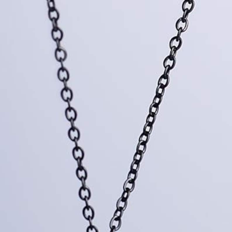 Engraved Initial Tag Necklace for Men: Minimalist Steel Bar Necklace image 16