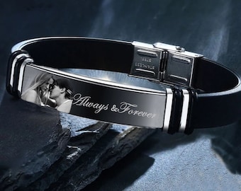 Memorial Gifts, Father&#39;s Day Gift,Souvenir Gift,Birthday Gift, Personalized Bracelet, Men and Women For Bracelet, Photo Bracelet