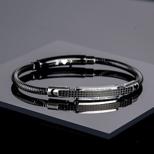 Steel Chain Link Snake Bracelet,Personalized Gift for Him,Anniversary Gift for Husband,Custom Gift for Boyfriend,Christmas Gift for Men