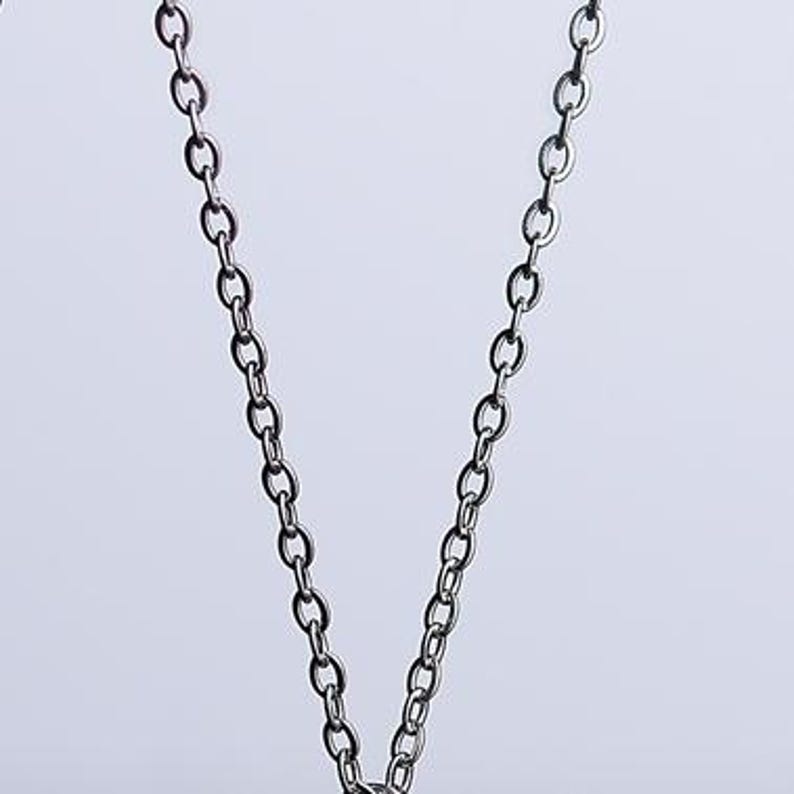 Engraved Initial Tag Necklace for Men: Minimalist Steel Bar Necklace image 17