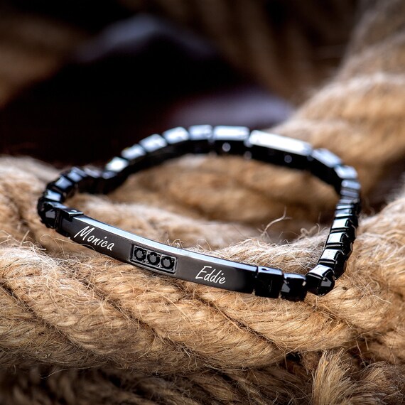 Bracciale Nero Con Cristalli E Perline - Gioielli - Bracciali E C - Foto 14