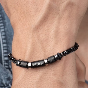 Stainless Steel Men Bracelet / Men Chain Bracelet / Men Gift Ideas  / Slim Bracelet / Thin Bracelet / Minimalist Bracelet / Anniversary Gift