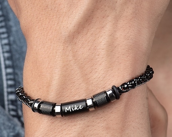 Stainless Steel Men's Chain Bracelet, Slim Minimalist Anniversary Gift