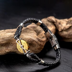 Zodiac Star Sign Bracelet – Black Onyx Stone – Chakra Bead Bangle – Birthday Gift For Men Women – Odins V
