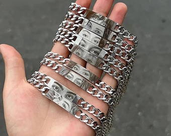 Leonard Kamhout Rare Sterling Silver Silk Link Bracelet 925 Lone