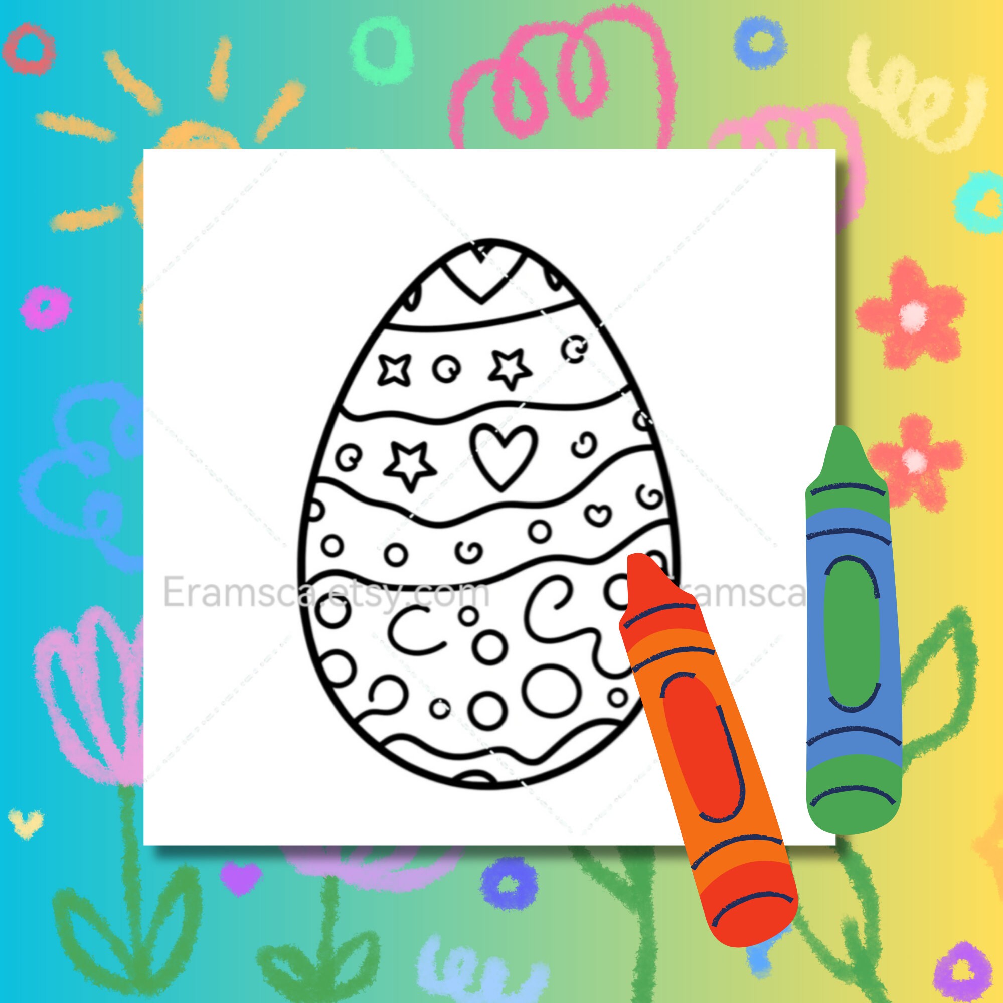 Easter Coloring Pages for Kids - Instant Download Printable Zip 16 ...