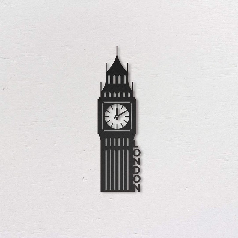 London Tower Big Benmetal Wall Decorsteel Wall Etsy