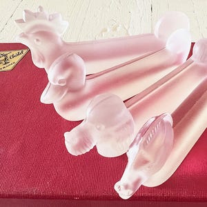 French Knife rests crystal set/12