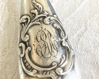 R R Monogrammed Sugar tongs Silver plated L 14.5cm