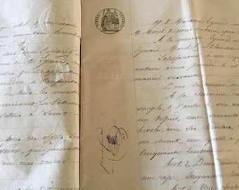 Antique French Inventory document 11 pages anno 1899