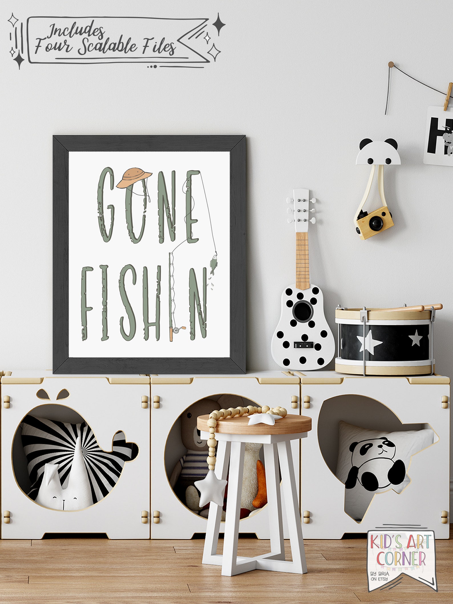 Fishing Themed Nursery Decor Bundle Daddy's Fishing Etsy