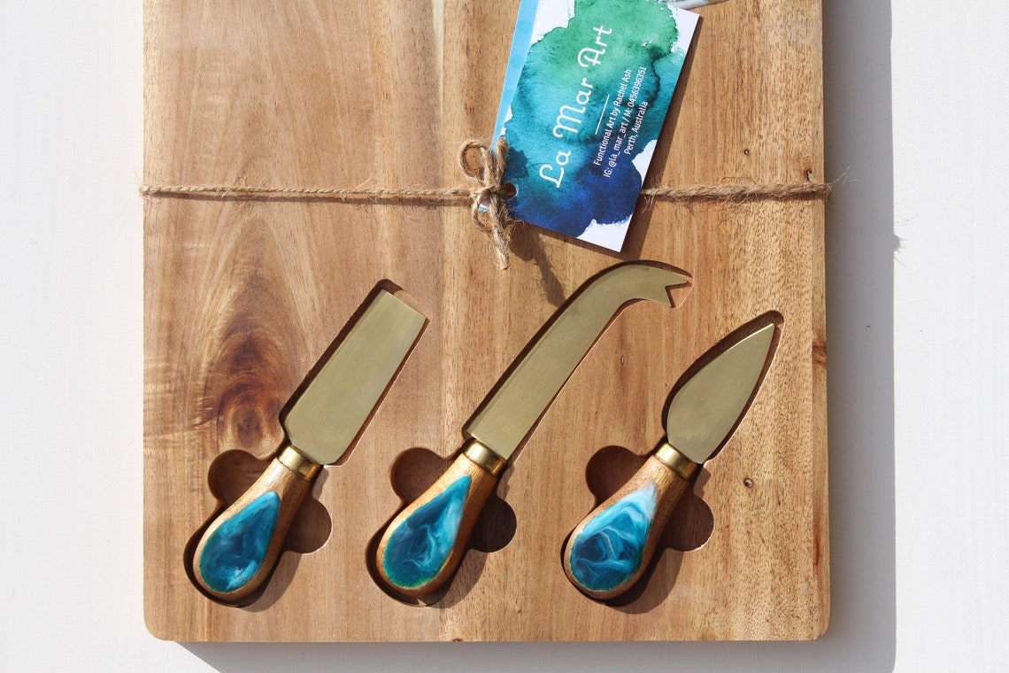 Cheese Board & Knife Set // Cheese Board // Cutting Boards // Etsy
