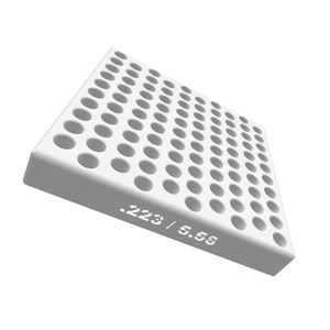 223 Reloading Block .STL File for .223, 5.56, has 100 Spaces. Great for once fired brass. Brass casings. 5.56 or .223 Digital Download ONLY