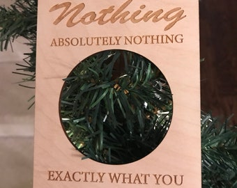 Laser Cut 'Gift of Nothing' - Funny Gag Gift