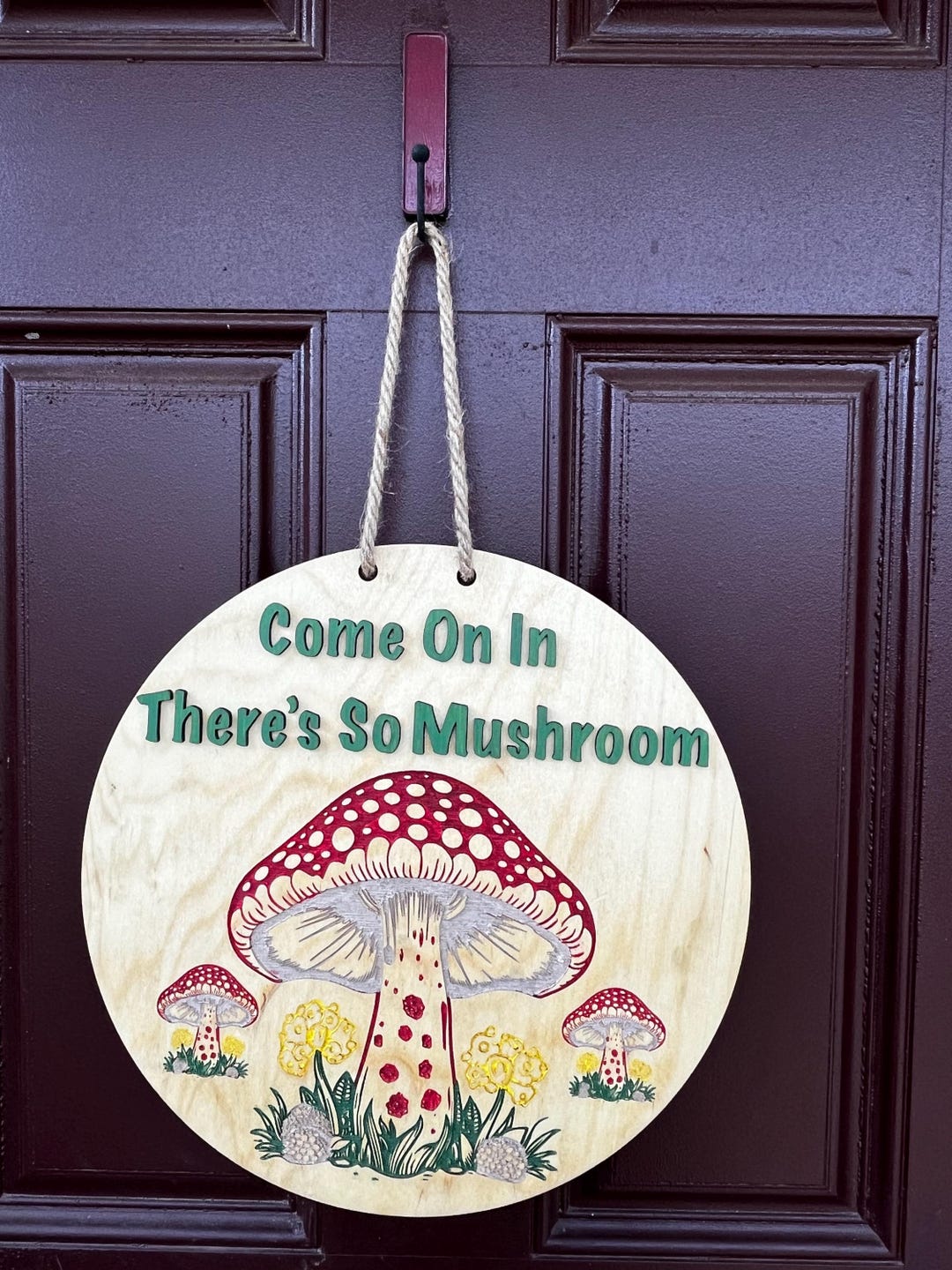 Mushroom Door Hanger, There’s so Mushroom. Housewarming Gift. - Etsy