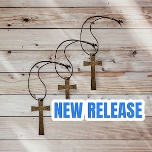 CHRISTIAN CAR CHARM | Rear View Mirror Charm | Car Accessories | Rear View Mirror Jesus Cross | Cross Car Charm