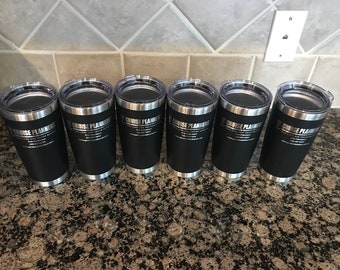 Personalized 20oz Tumbler, ADD YOUR LOGO, Wholesale Tumblers, Laser Engraved Cup, Cooperate Gift, Branded, Powder Coated, Bulk Tumblers
