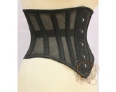 Women Mesh Underbust Corset Heavy Duty Steel Boned Corset Waist Training Huorglass Corset