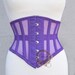 Women Underbust Purple Corset Heavy Duty Steel Boned Corset Waist Training Hourglass Corset 