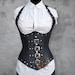 Women Waist Training Corset Steel Boned Lace Up Corset Body Shape Corset Real Leather Underbust Corset 