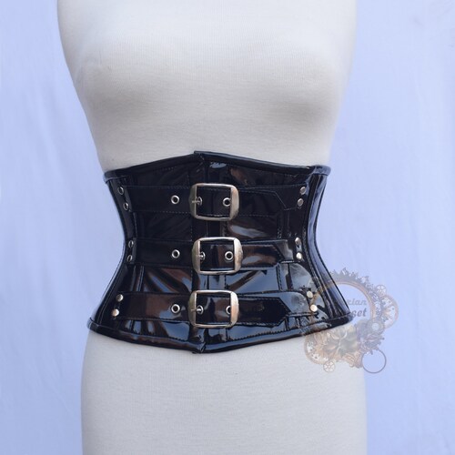 Women PVC Underbust Corset Waist Reducing Clincher Corset Etsy