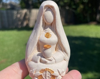 Mary Magdaline Gypsum Statue Altar Sacred Space Figurine Divine Feminine Priestess