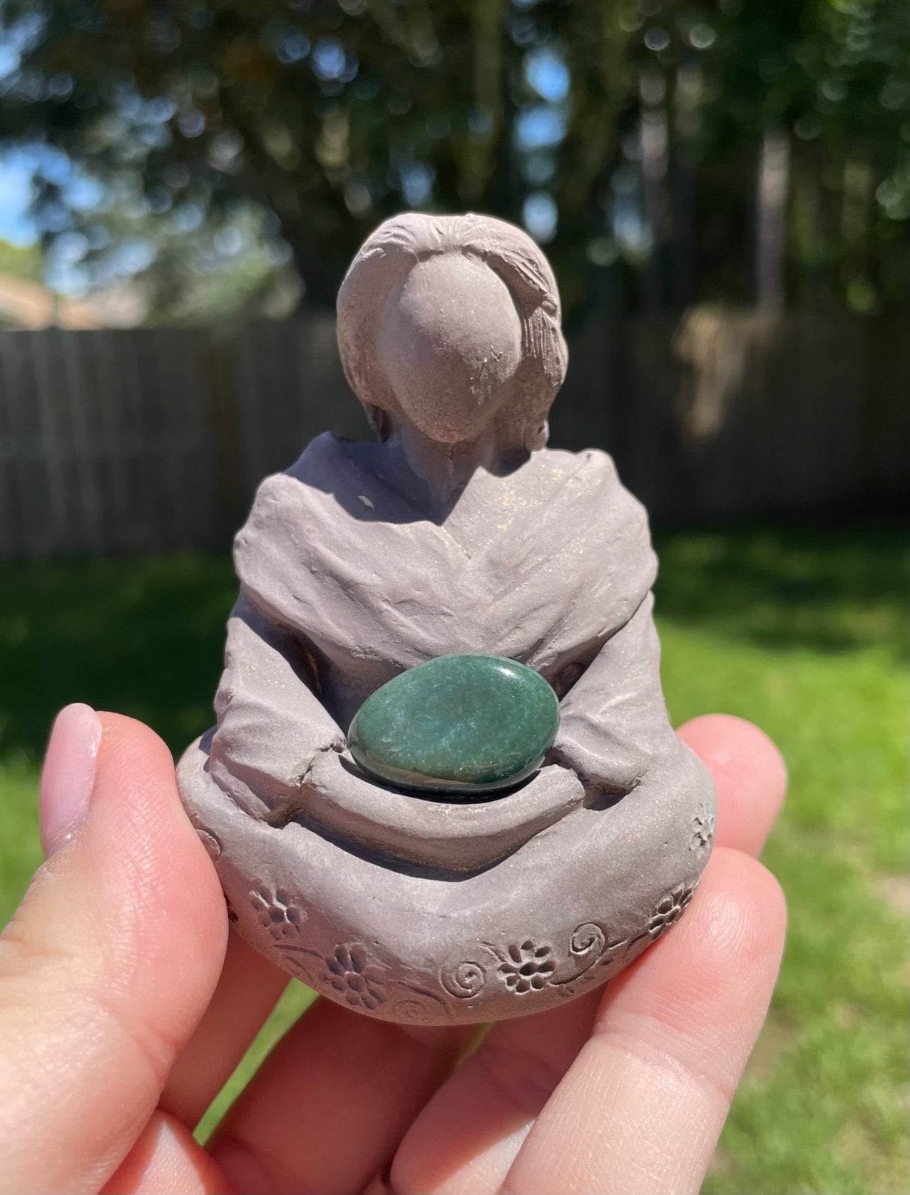 Divine Mother Goddess Gypsum Statue Altar Sacred Space Deity Figurine
