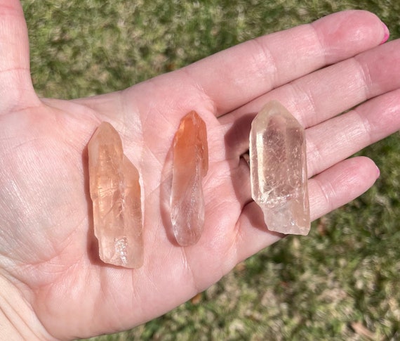 Tangerine Lemurian Crystal Point Ancient Knowledge Joy