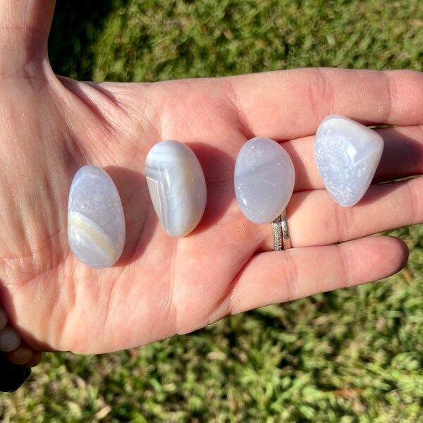 Blue Lace Agate Crystal Etsy