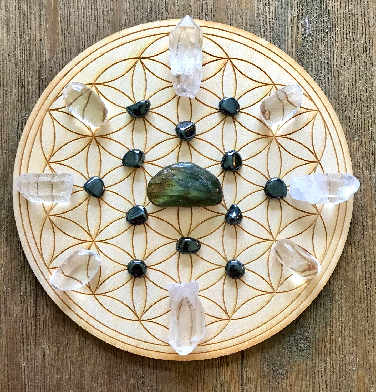 Magical Development and Protection Crystal Grid Kit Reiki Infused Set ...